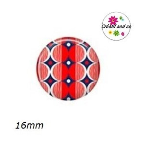 X2 cabochons à motif 16mm