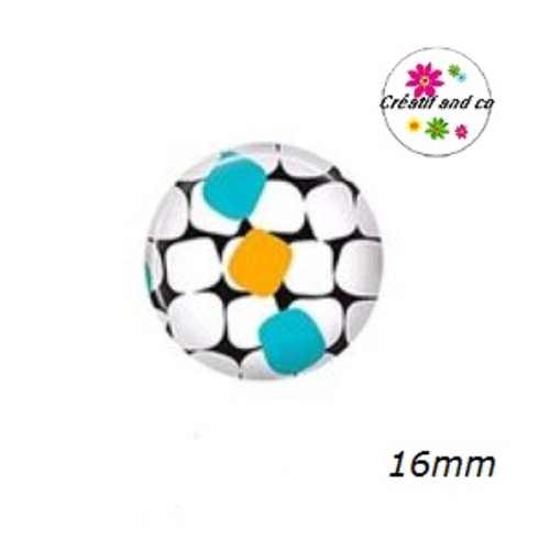 X2 cabochons à motif 16mm