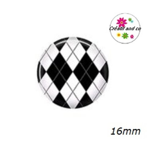 X2 cabochons à motif 16mm