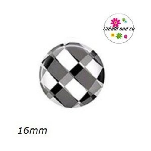X2 cabochons à motif 16mm