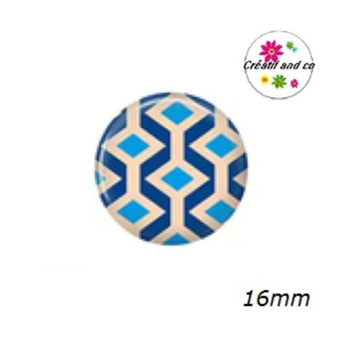X2 cabochons à motif 16mm