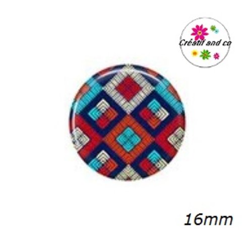 X2 cabochons à motif 16mm