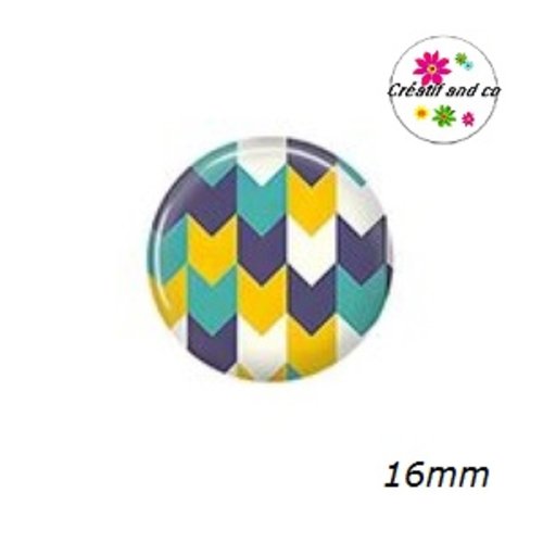 X2 cabochons à motif 16mm