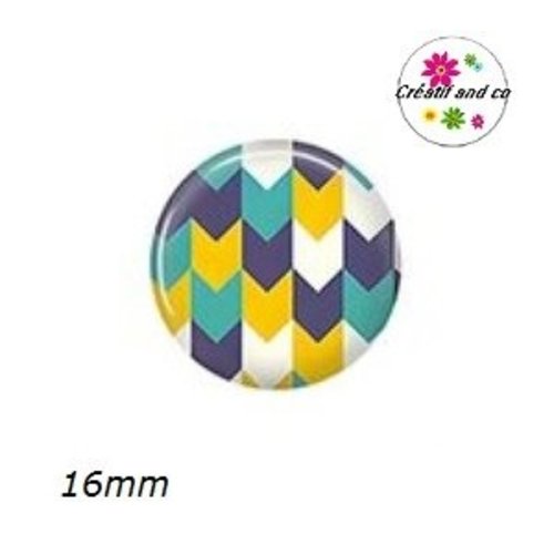 X2 cabochons à motif 16mm