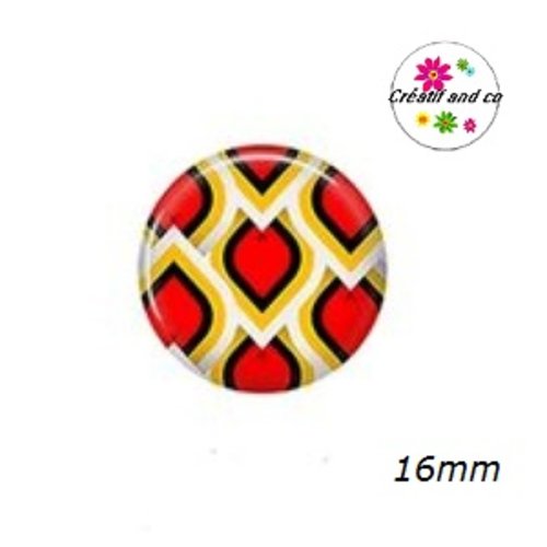 X2 cabochons à motif 16mm