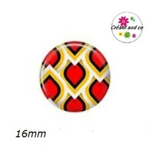X2 cabochons à motif 16mm