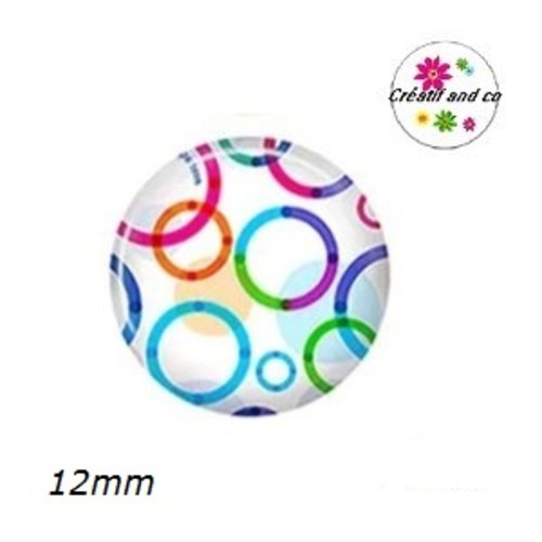 X2 cabochons à motif 12mm