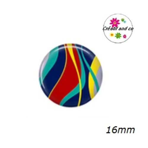 X2 cabochons à motif 16mm