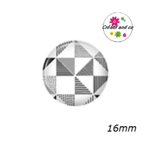 X2 cabochons à motif 16mm