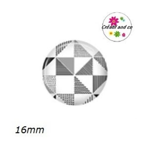 X2 cabochons à motif 16mm