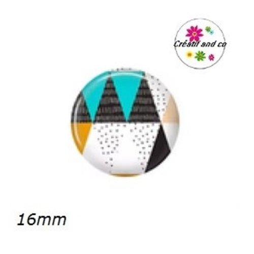 X2 cabochons à motif 16mm