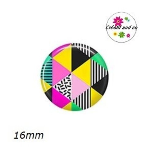 X2 cabochons à motif 16mm