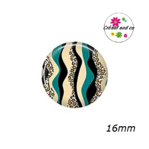 X2 cabochons à motif 16mm