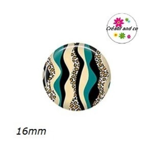 X2 cabochons à motif 16mm