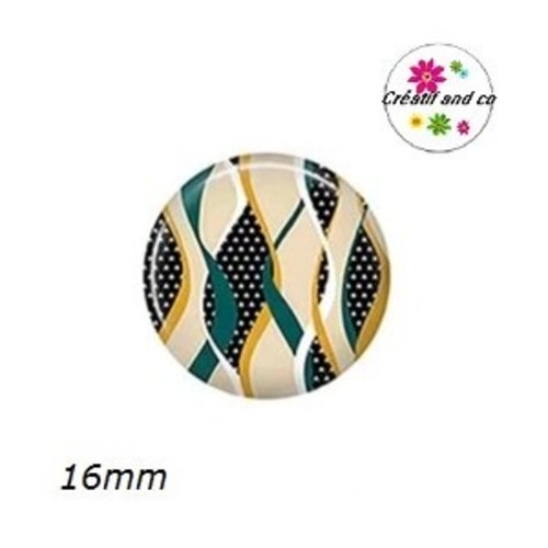 X2 cabochons à motif 16mm