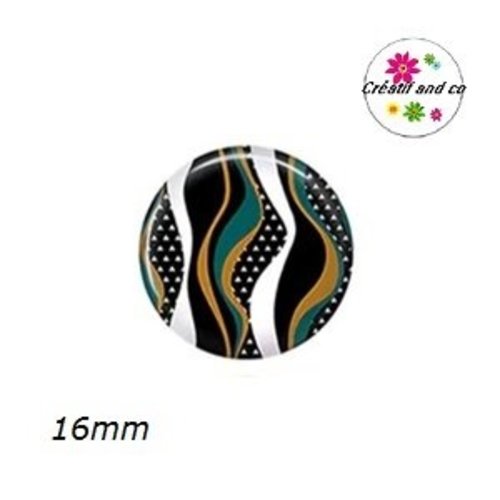 X2 cabochons à motif 16mm