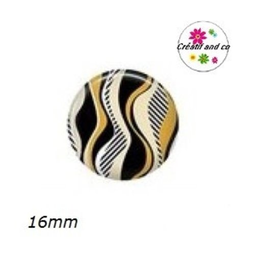 X2 cabochons à motif 16mm
