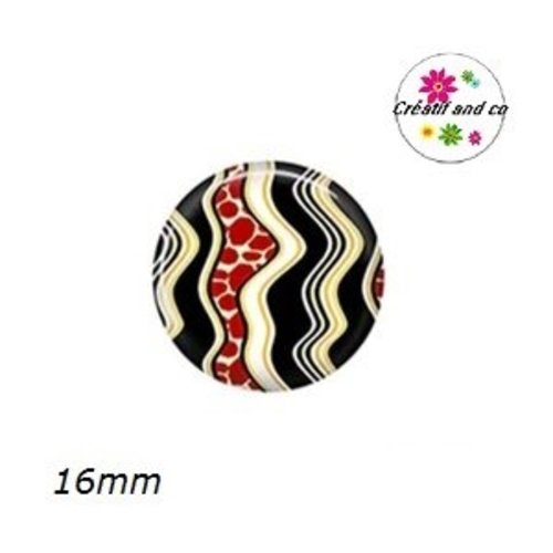 X2 cabochons à motif 16mm