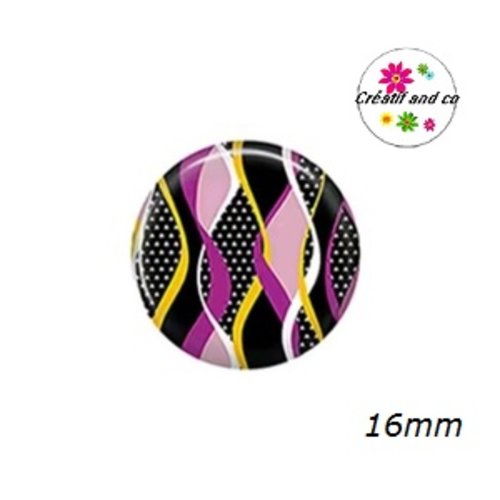 X2 cabochons à motif 16mm