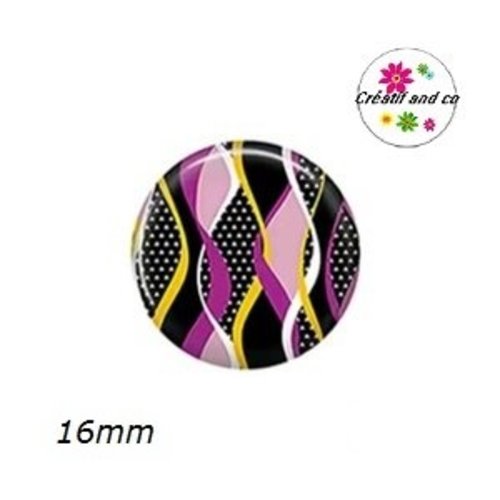 X2 cabochons à motif 16mm
