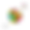 X2 cabochons fleuris 12mm