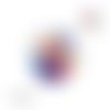 X2 cabochons fleur aquarelle marguerite 12mm