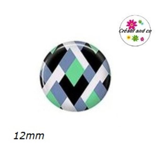 X2 cabochons à motif 12mm