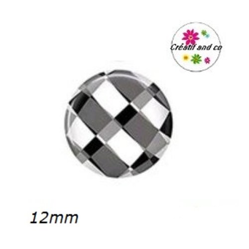 X2 cabochons à motif 12mm
