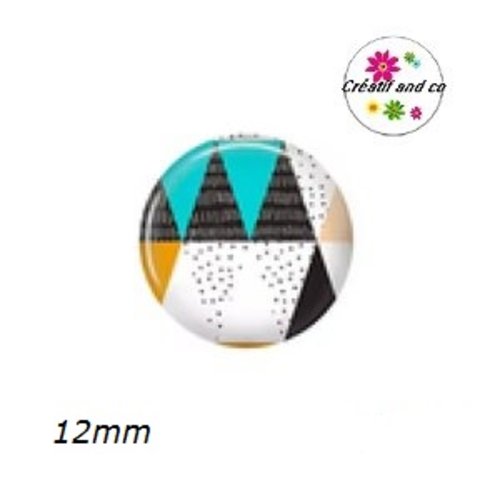 X2 cabochons à motif 12mm