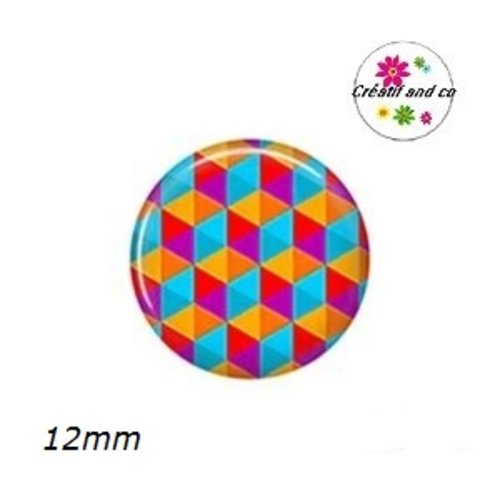 X2 cabochons à motif 12mm