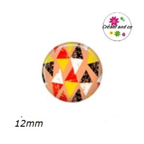 X2 cabochons à motif 12mm