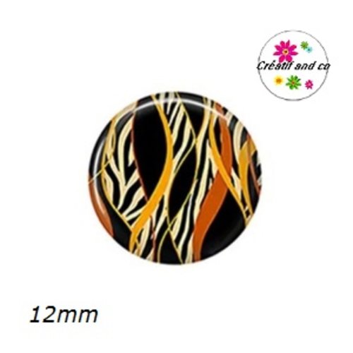 X2 cabochons à motif 12mm