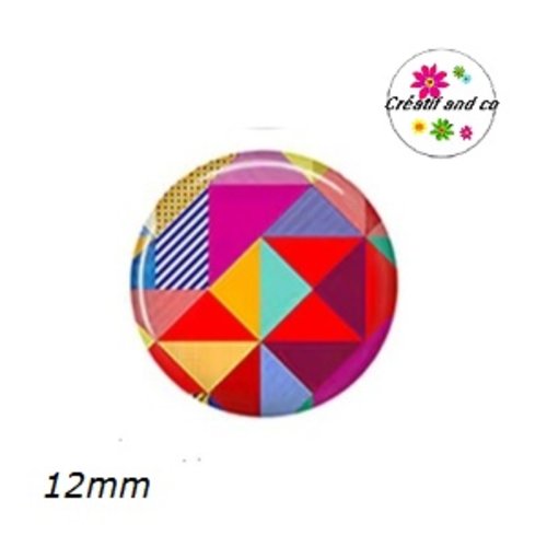 X2 cabochons à motif 12mm