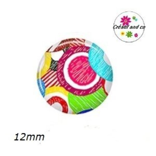Cabochon à motif 12mm