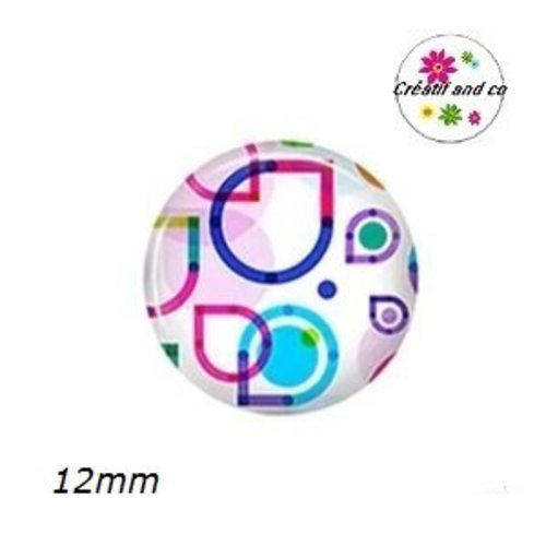 Cabochon à motif 12mm