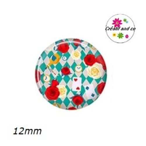 Cabochon fleuri 12mm