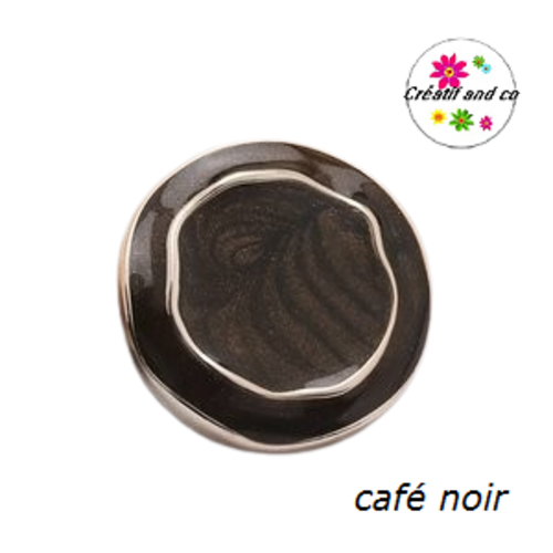 Bouton irrégulier doré et café noir