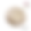 Bouton irrégulier doré et beige
