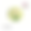Bouton vert clair motif tulipe