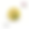 Bouton jaune motif tulipe