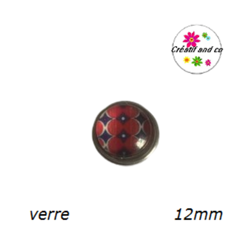 Bouton pression à motif 12mm