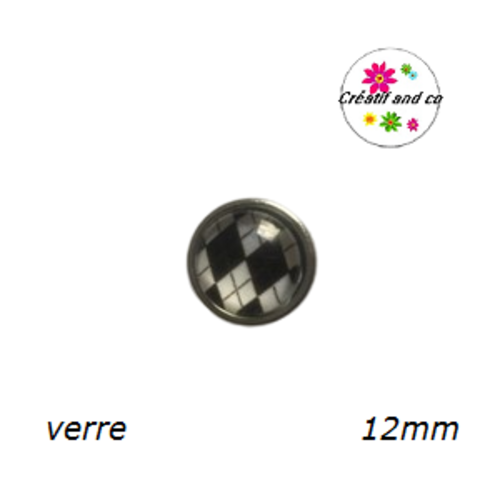 Bouton pression à motif 12mm