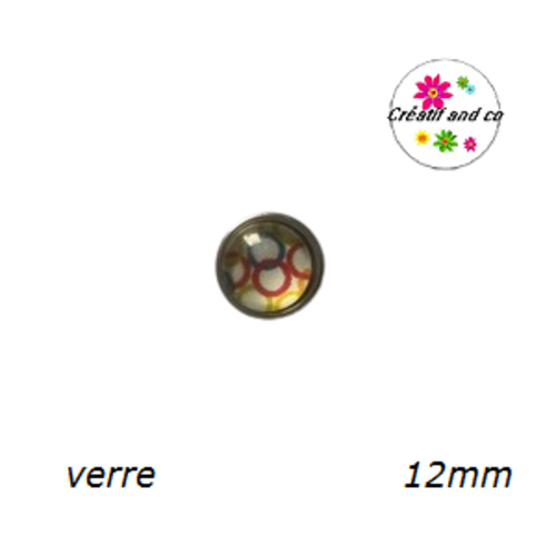 Bouton pression à motif 12mm