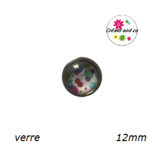 Bouton pression à motif 12mm