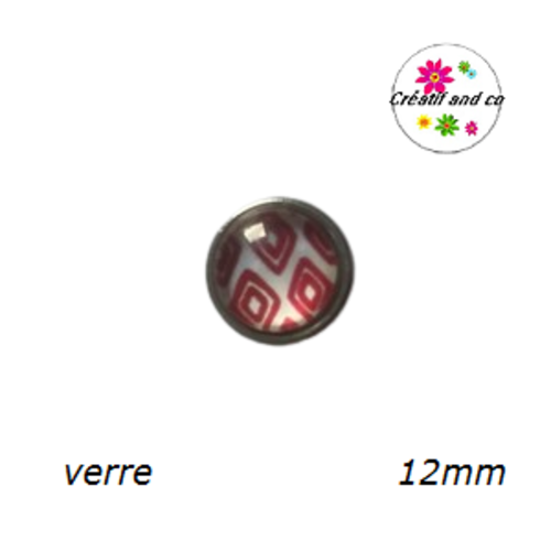 Bouton pression à motif 12mm