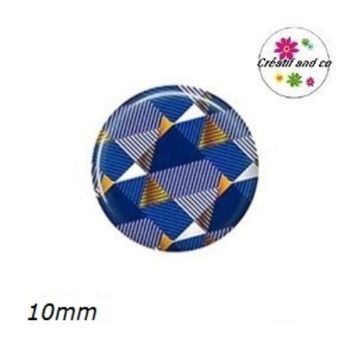 X2 cabochons à motif 10mm