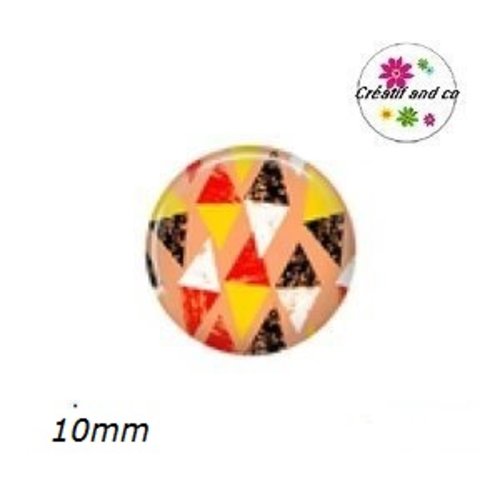 X2 cabochons à motif 10mm