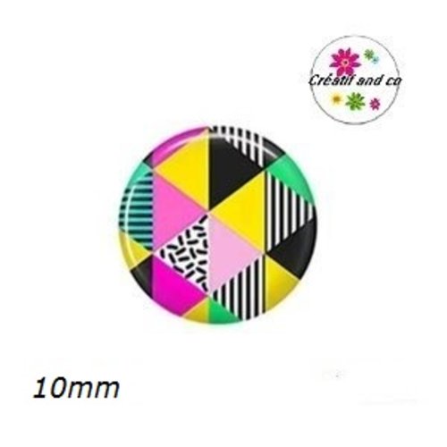 X2 cabochons à motif 10mm