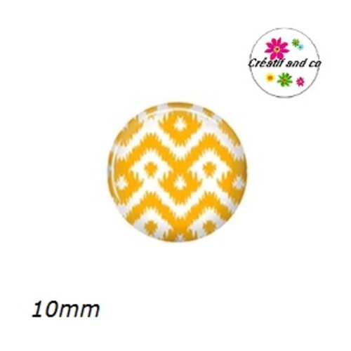 X2 cabochons à motif 10mm