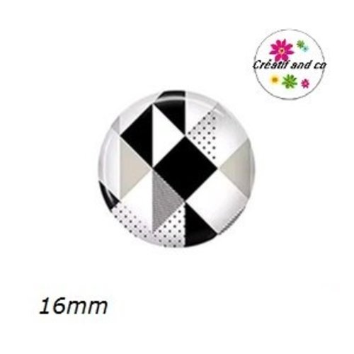 X2 cabochons à motif 16mm